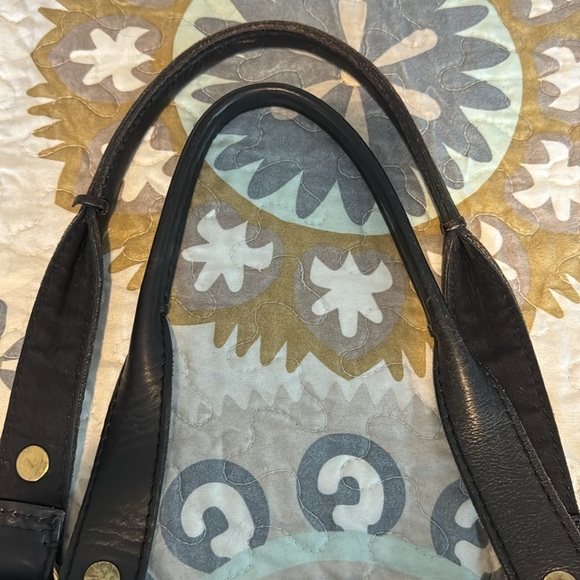 Lucky Brand Boho Bag Cotton With Suede Trim - Picture 16 of 16